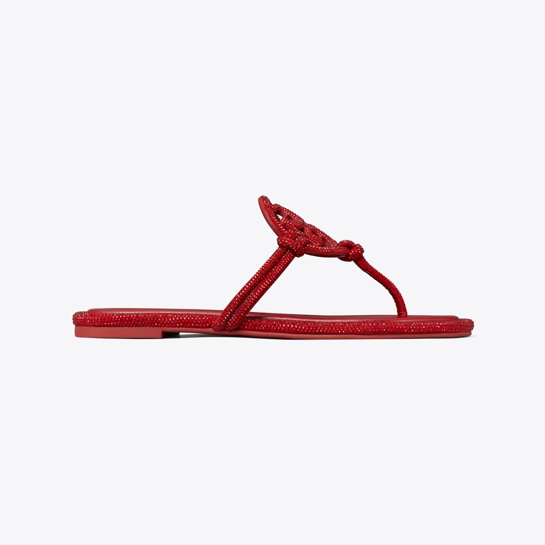 Tory Burch Miller Pav Knotted Sandal RUBY