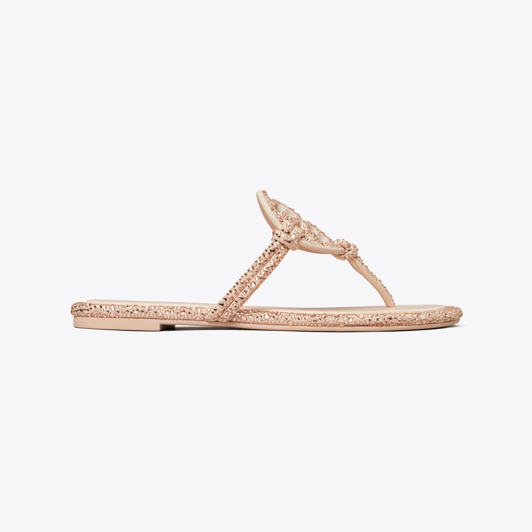 Tory Burch Miller Pav Knotted Sandal ROSE PINK