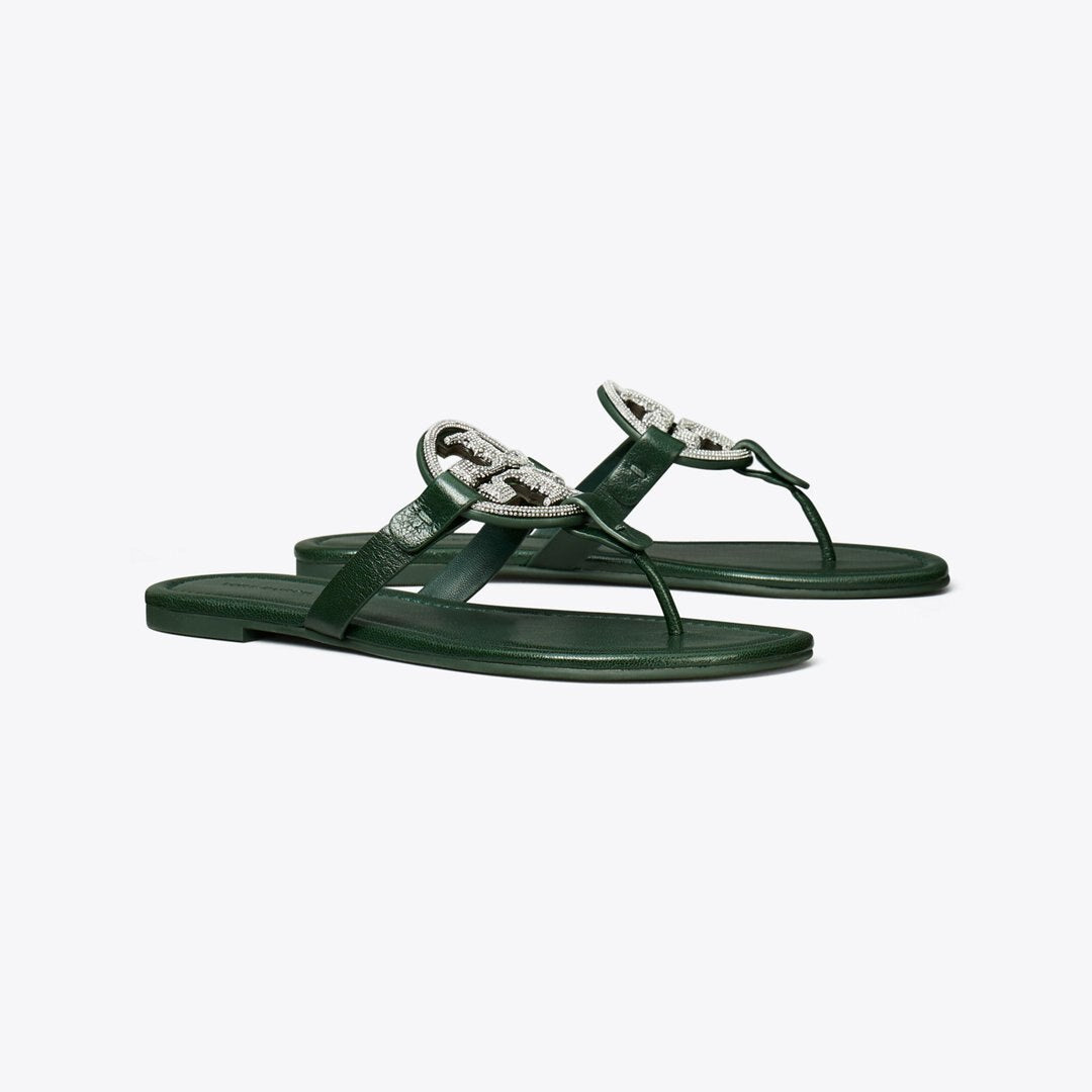 Tory Burch Miller Pav Sandal DARK EMERALD