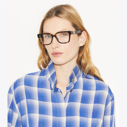 Tory Burch Miller Square Eyeglasses DARK TORTOISE
