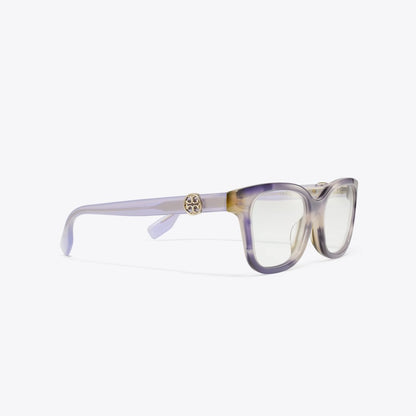 Tory Burch Miller Square Eyeglasses PURPLE STRIATED/PURPLE
