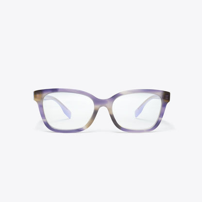 Tory Burch Miller Square Eyeglasses PURPLE STRIATED/PURPLE