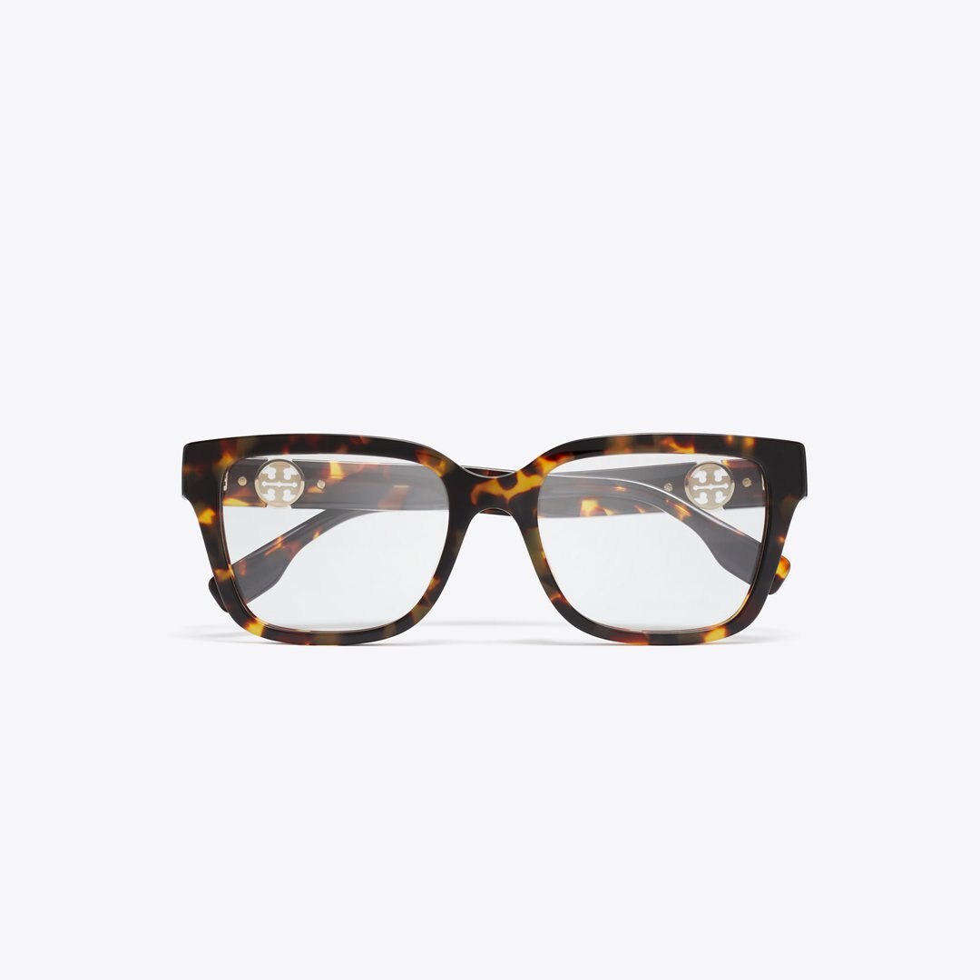 Tory Burch Miller Square Eyeglasses DARK TORTOISE