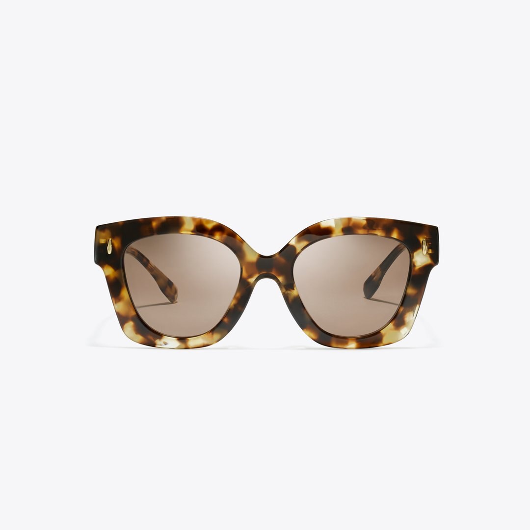 Tory Burch Miller Square Sunglasses VINTAGE TORTOISE/DARK BROWN