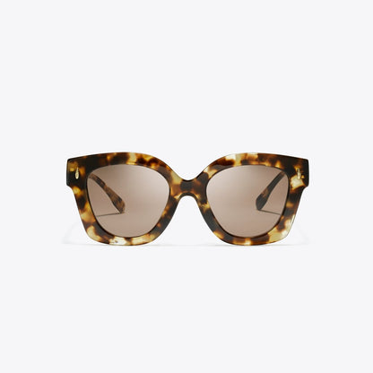 Tory Burch Miller Square Sunglasses VINTAGE TORTOISE/DARK BROWN