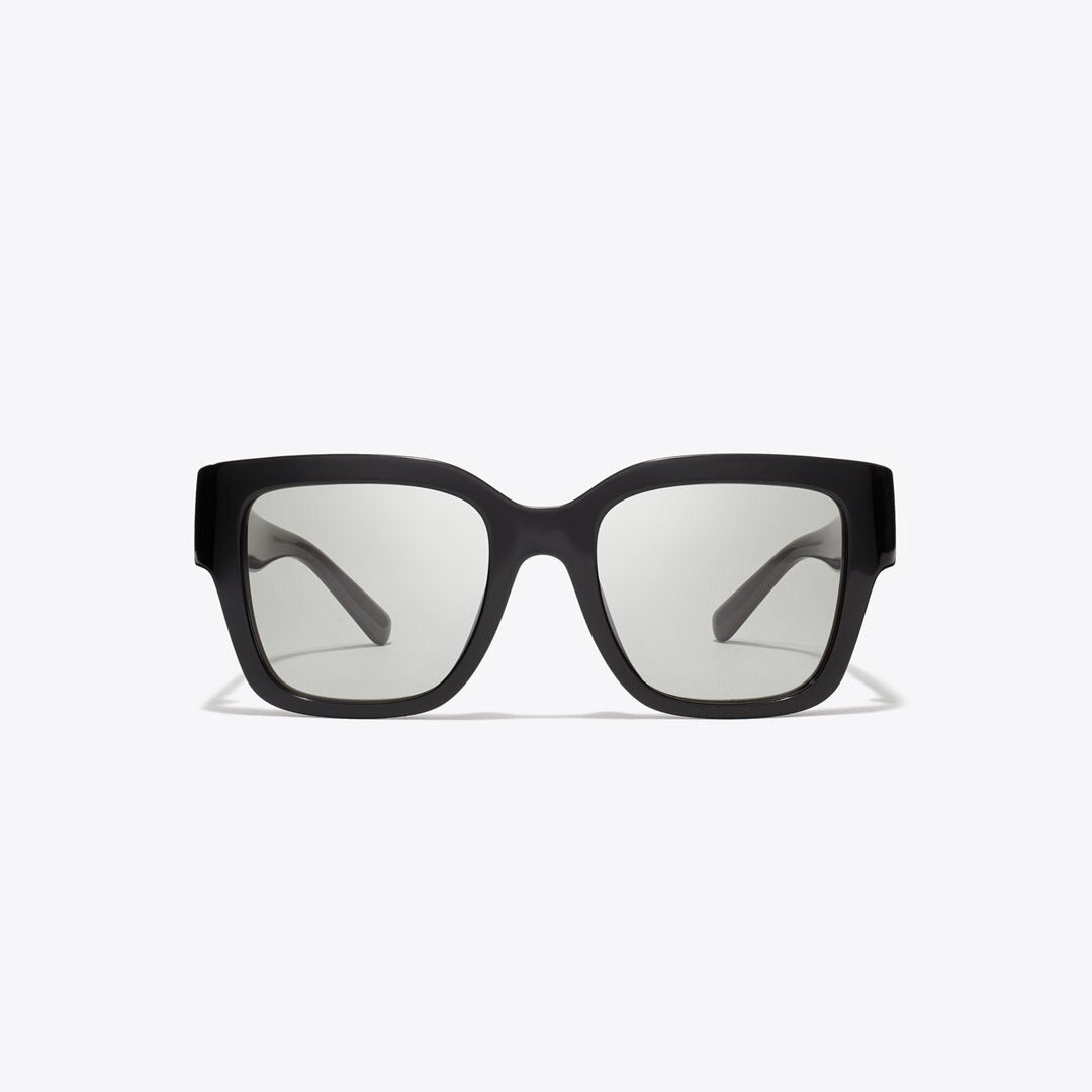 Tory Burch Miller Square Sunglasses BLACK/GRAY GRADIENT