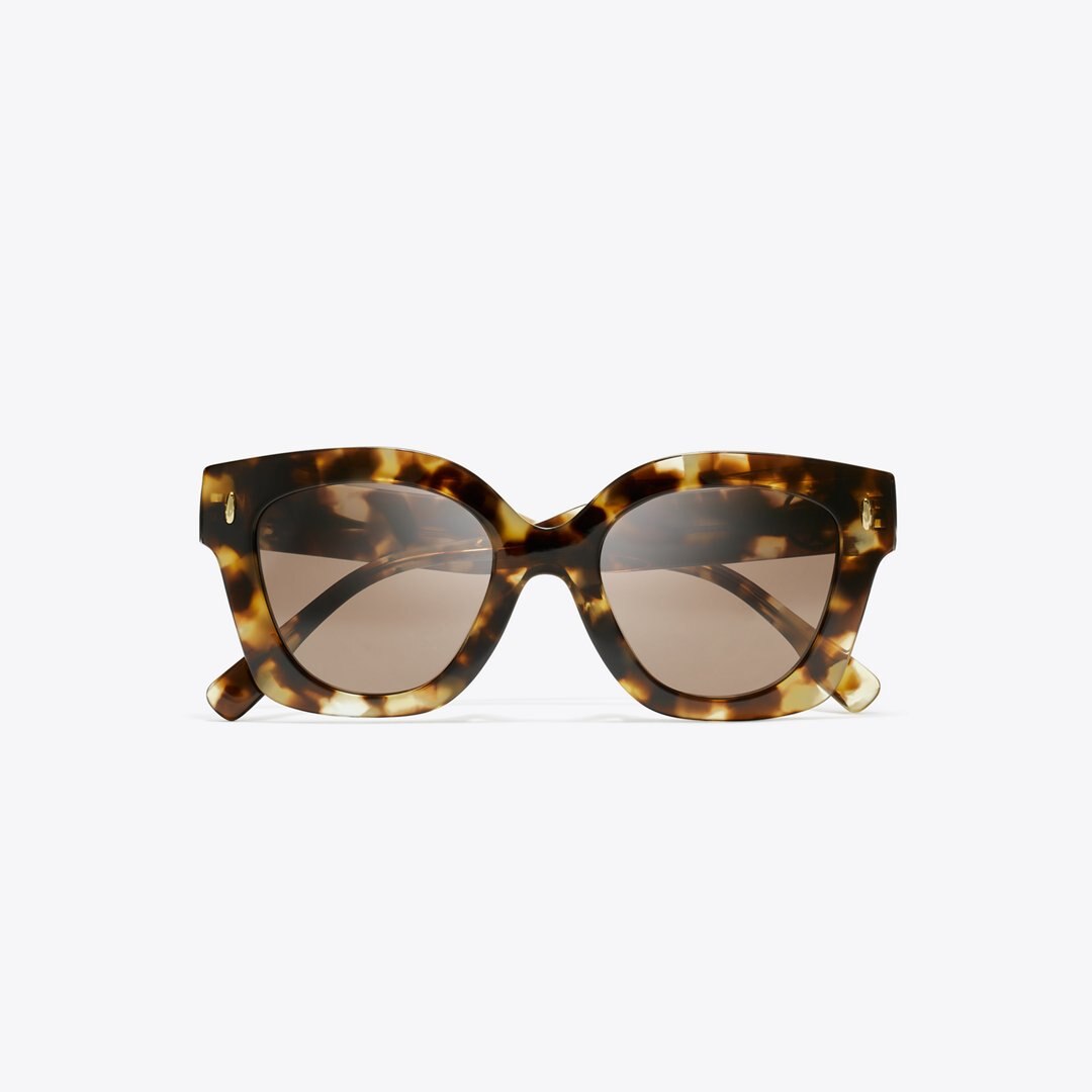 Tory Burch Miller Square Sunglasses VINTAGE TORTOISE/DARK BROWN