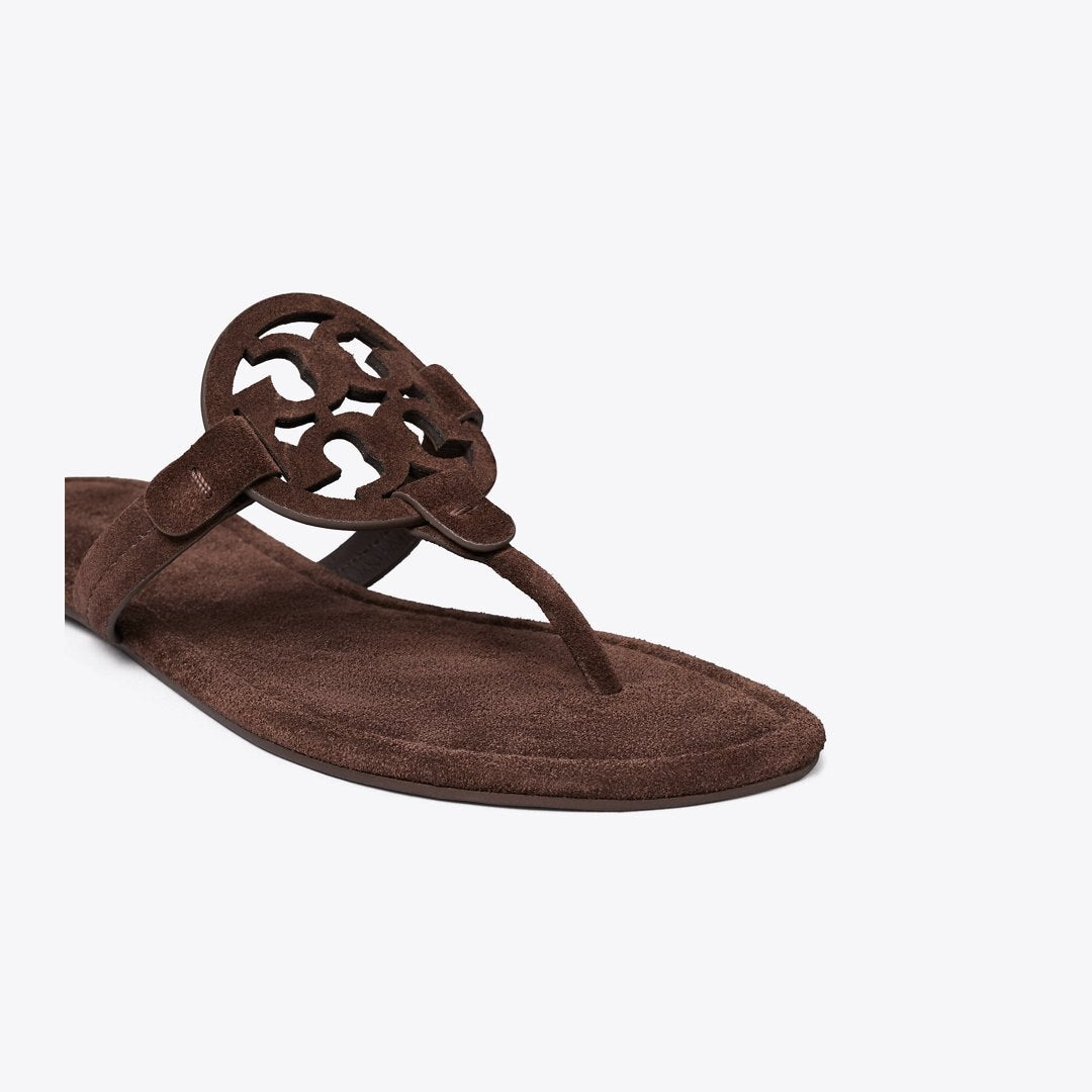 Tory Burch Miller Suede Sandal DARK COCOA