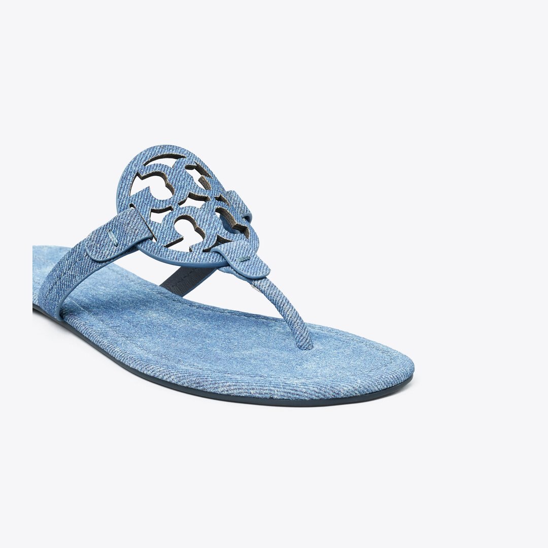 Tory Burch Miller Suede Sandal DUSK DENIM