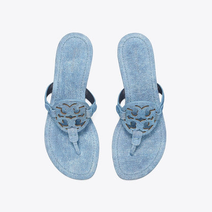 Tory Burch Miller Suede Sandal DUSK DENIM