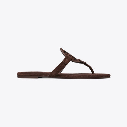 Tory Burch Miller Suede Sandal DARK COCOA