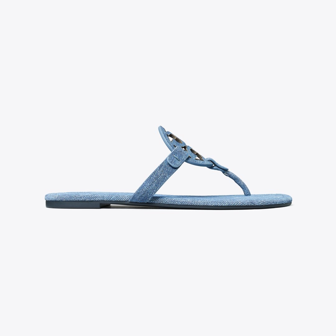 Tory Burch Miller Suede Sandal DUSK DENIM