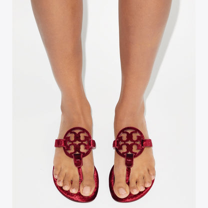 Tory Burch Miller Velvet Sandal BURGUNDY BERRY