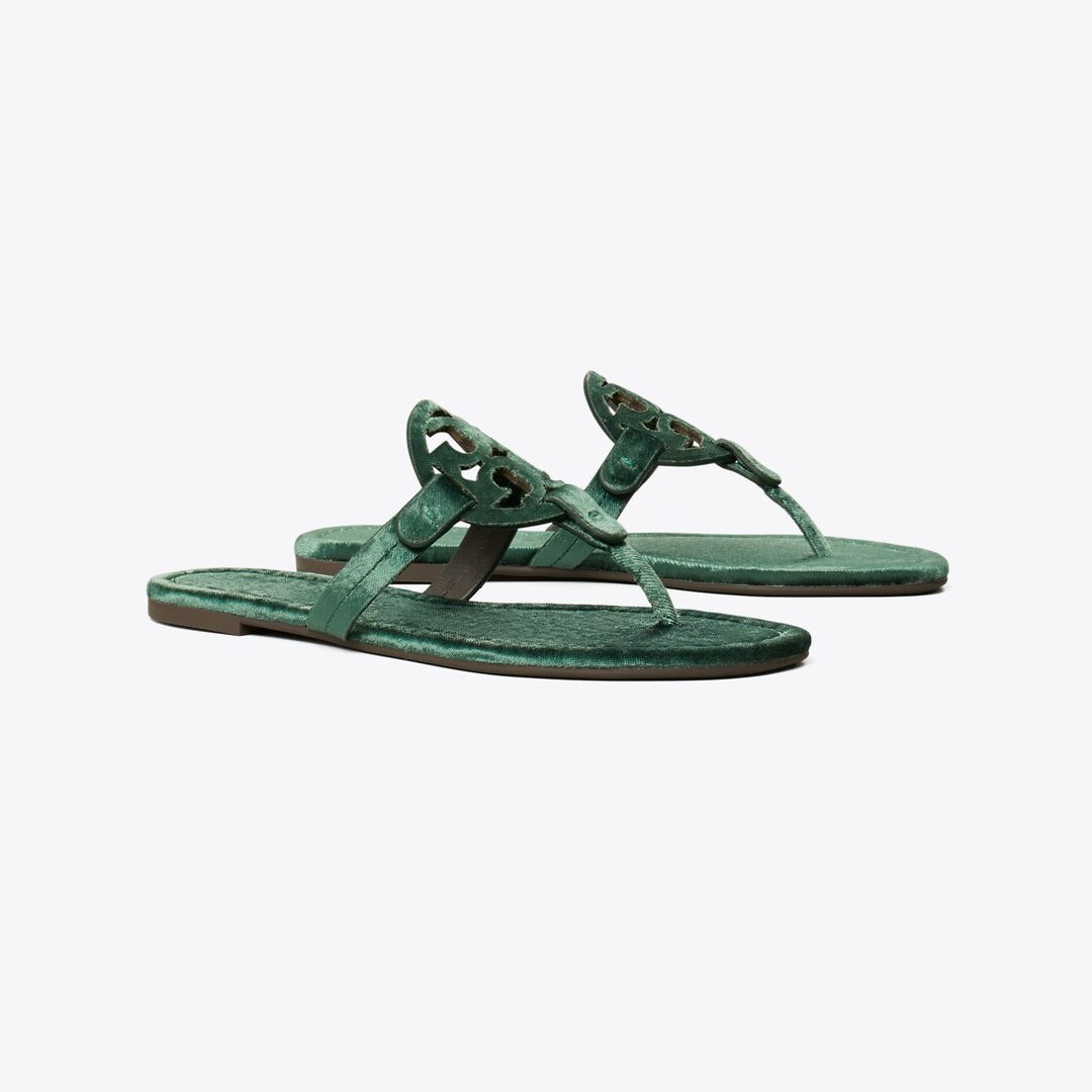 Tory Burch Miller Velvet Sandal DEEP TEAL