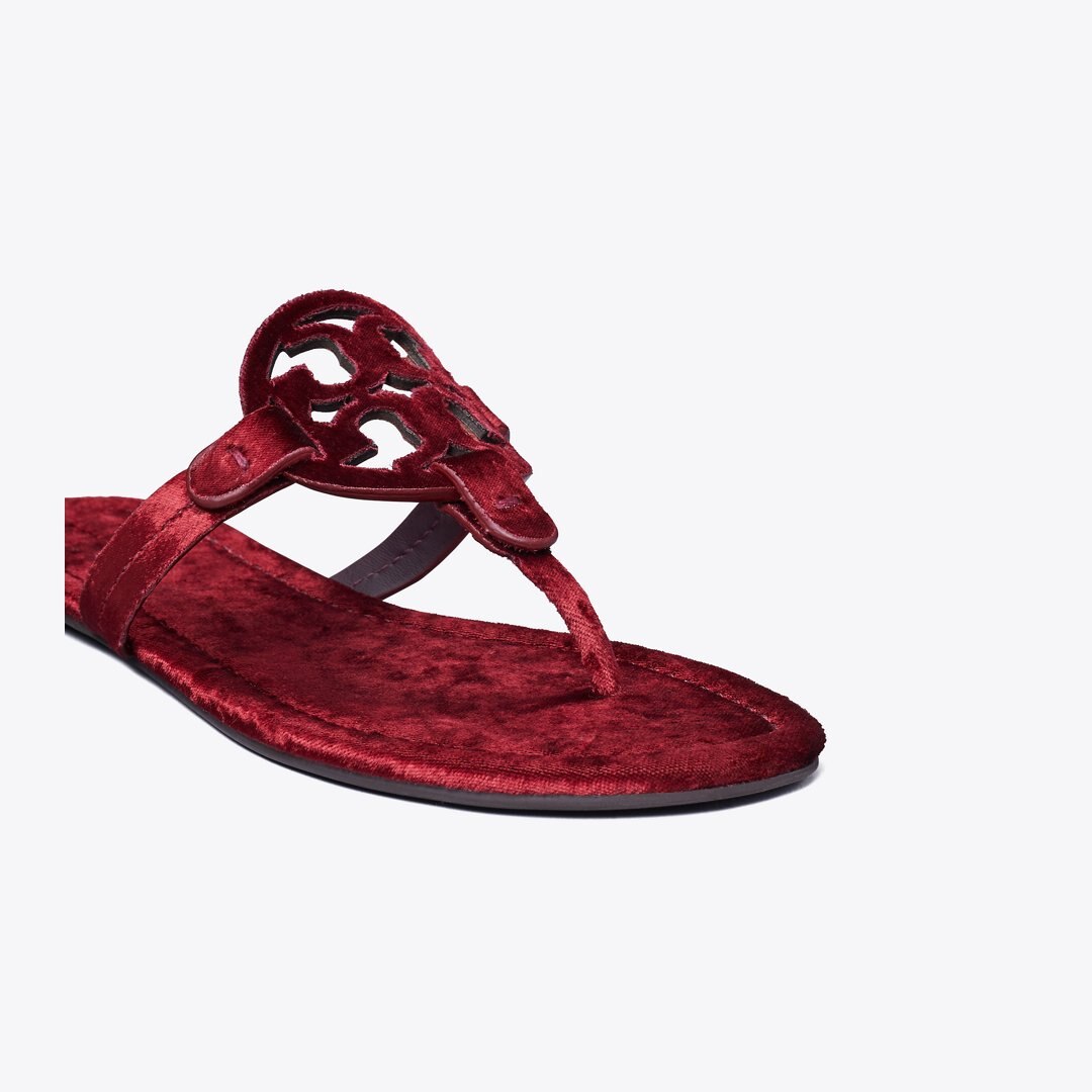 Tory Burch Miller Velvet Sandal BURGUNDY BERRY