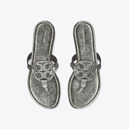 Tory Burch Miller Velvet Sandal LAVA GREY