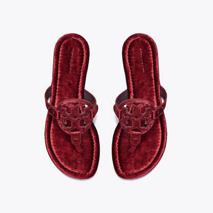 Tory Burch Miller Velvet Sandal BURGUNDY BERRY