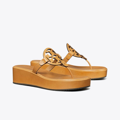 Tory Burch Miller Wedge Sandal WALNUT