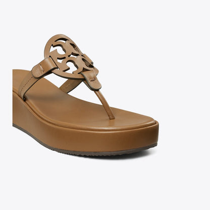 Tory Burch Miller Wedge Sandal ALMOND OATS