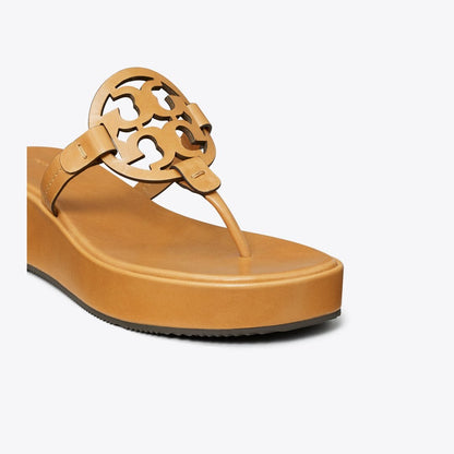 Tory Burch Miller Wedge Sandal WALNUT