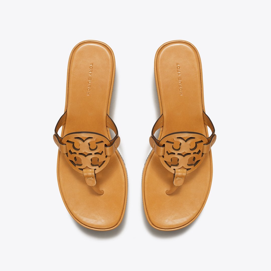 Tory Burch Miller Wedge Sandal WALNUT