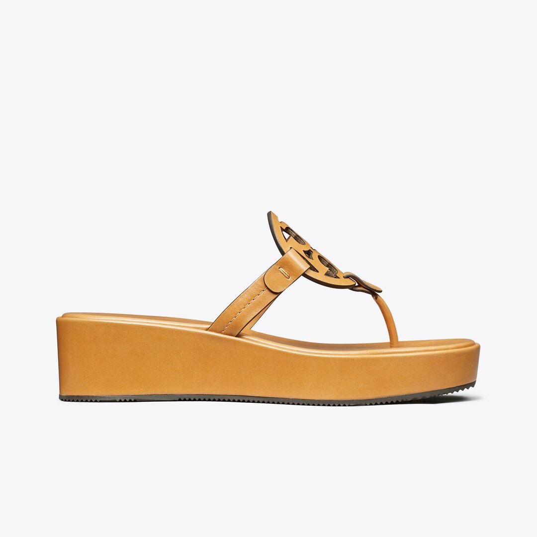 Tory Burch Miller Wedge Sandal WALNUT