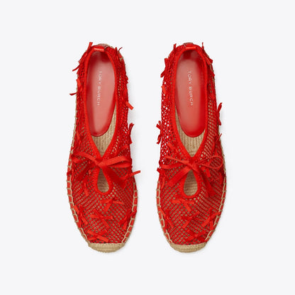 Tory Burch Mini Bow Mesh Espadrille BLAZING RED / BLAZING RED