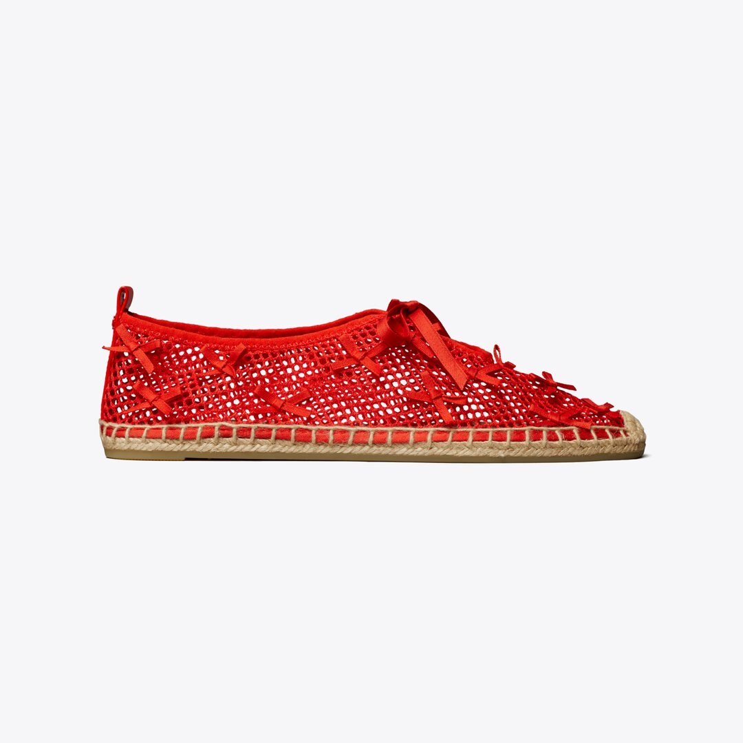 Tory Burch Mini Bow Mesh Espadrille BLAZING RED / BLAZING RED