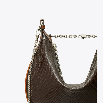 Tory Burch Mini Chain Strap Balloon Bag Dark Brown
