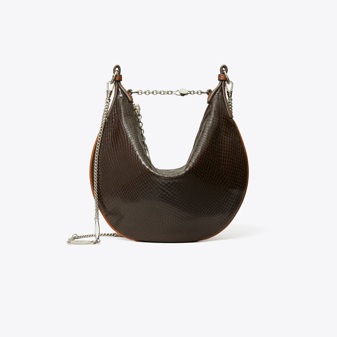 Tory Burch Mini Chain Strap Balloon Bag Dark Brown
