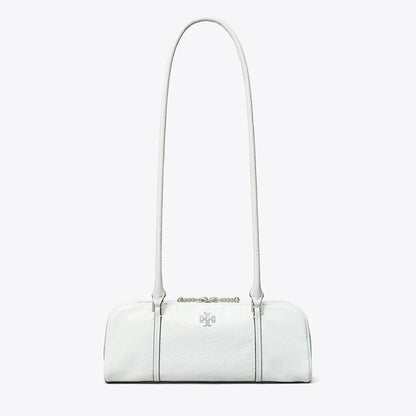 Tory Burch Mini Crinkle Leather Marshmallow Satchel White