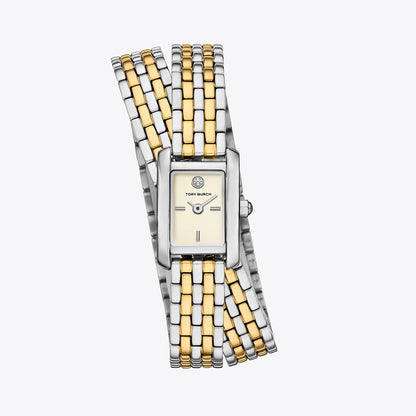 Tory Burch Mini Eleanor Double Wrap Watch IVORY/TWO-TONE