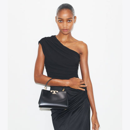 Tory Burch Mini Eleanor Pav Satchel Black