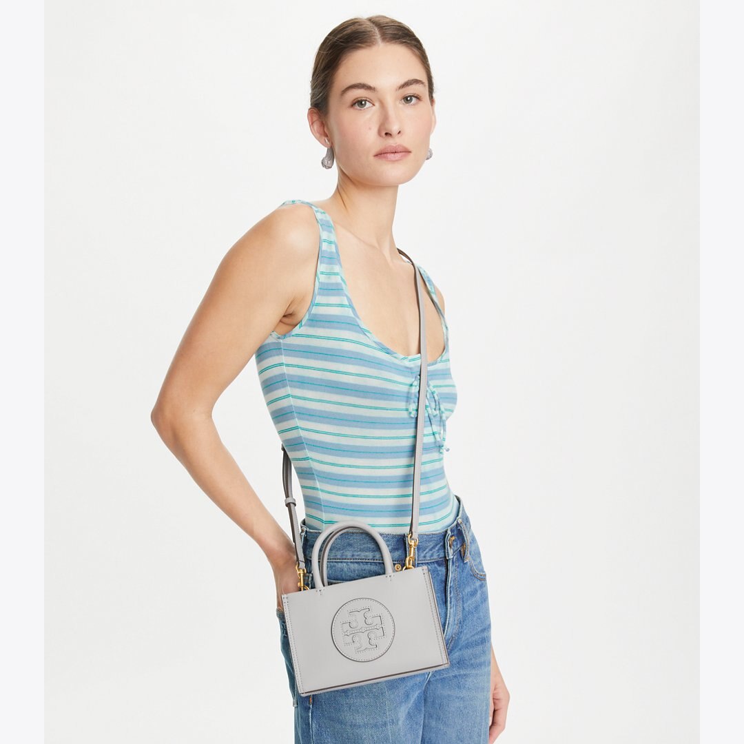 Tory Burch Mini Ella Bio Tote Gray