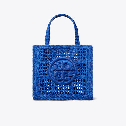 Tory Burch Mini Ella Hand-Crocheted Tote Evening Blue