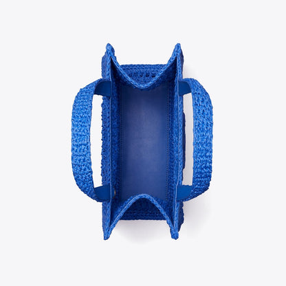 Tory Burch Mini Ella Hand-Crocheted Tote Evening Blue