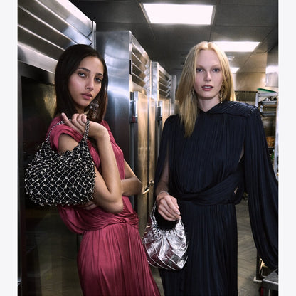 Tory Burch Mini Fleming Bell Hobo Bag Black