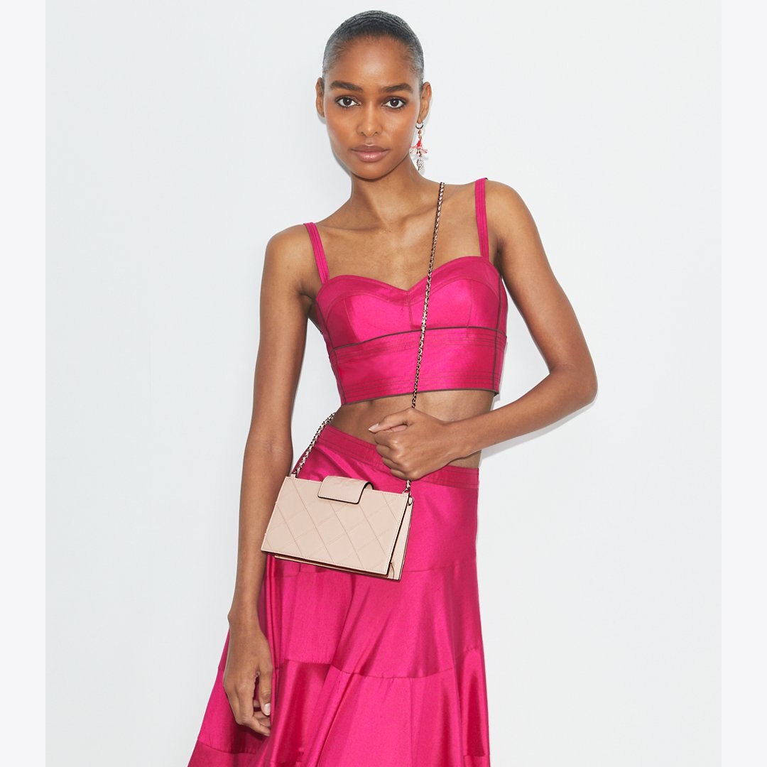 Tory Burch Mini Fleming Crossbody Soft Pink