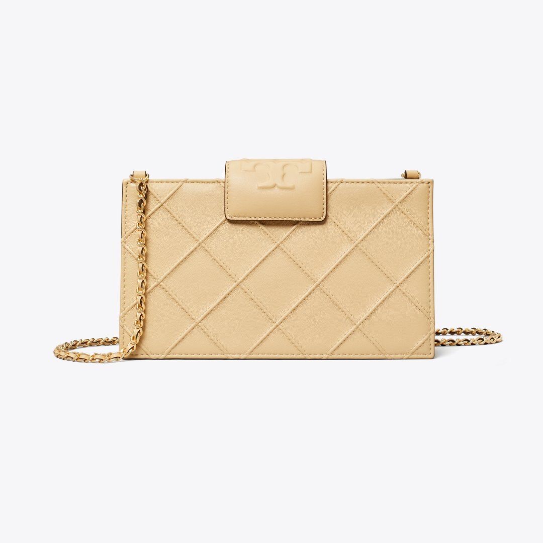 Tory Burch Mini Fleming Crossbody Vanilla Soft Serve