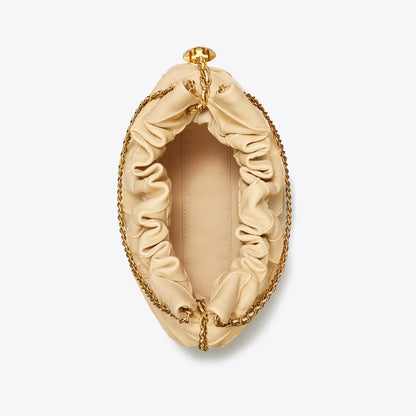 Tory Burch Mini Fleming Soft Hobo Bag Vanilla Soft Serve