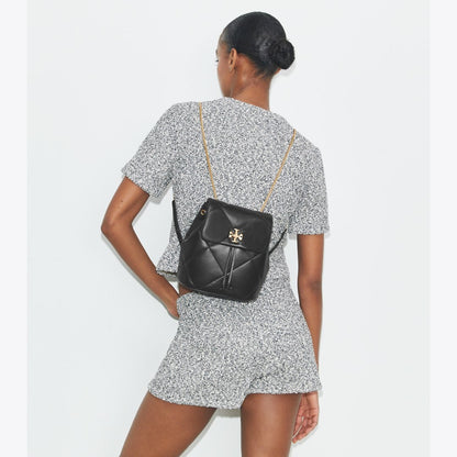 Tory Burch Mini Kira Diamond Quilt Backpack Black