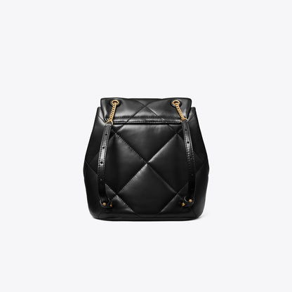 Tory Burch Mini Kira Diamond Quilt Backpack Black