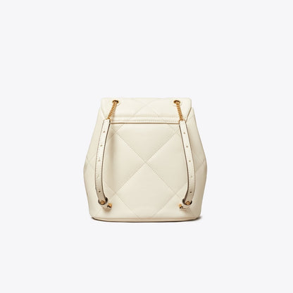 Tory Burch Mini Kira Diamond Quilt Backpack Warm White