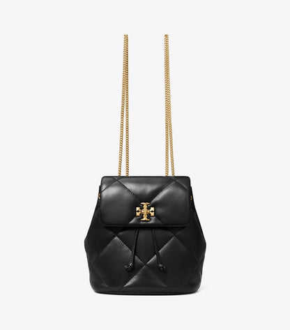 Mini Kira Diamond Quilt Backpack Black Black