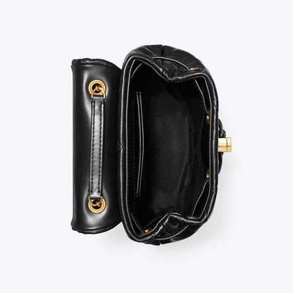 Tory Burch Mini Kira Diamond Quilt Backpack Black