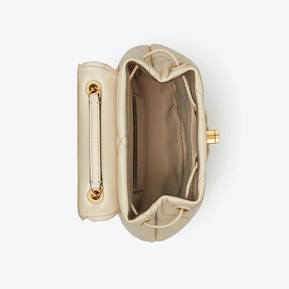 Tory Burch Mini Kira Diamond Quilt Backpack Light Stone