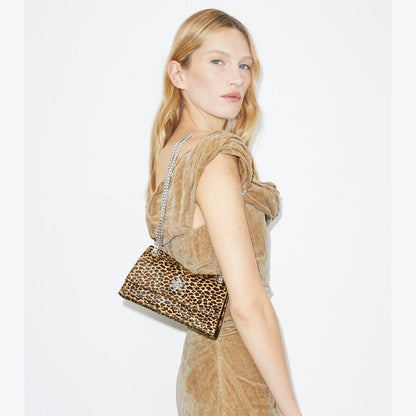 Tory Burch Mini Kira Turnlock Calf Hair Shoulder Bag Multi