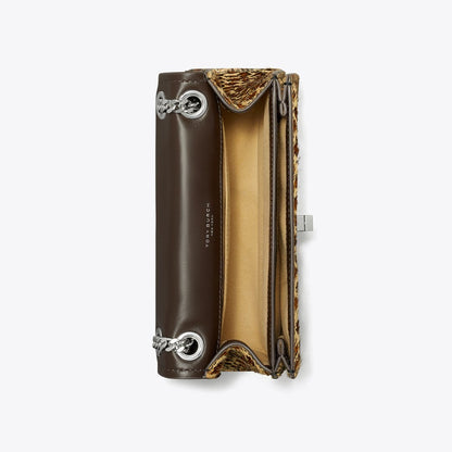 Tory Burch Mini Kira Turnlock Calf Hair Shoulder Bag Multi