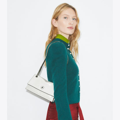 Tory Burch Mini Kira Turnlock Shoulder Bag BIANCO