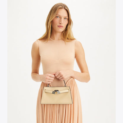 Tory Burch Mini Lee Radziwill Top-Handle Bag Praline